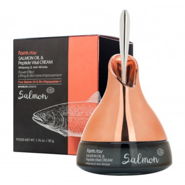Омолаживающий крем с маслом лосося и пептидами, 50 г — Salmon Oil & Peptide Vital Cream