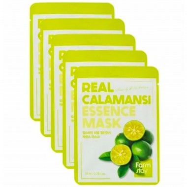 FarmStay Набор тканевых масок с экстрактом каламанси - Real calamansi essence mask, 5шт