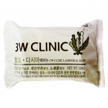 3W Clinic Мыло кусковое «водоросли» - Lamineral soap, 150г
