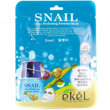 Маска для лица тканевая с улиточным муцином, 25 г — Essence mask snail