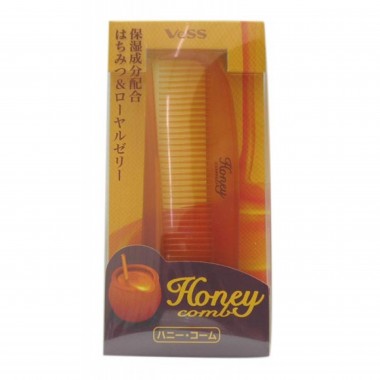 Расчёска для увлажнения и придания блеска волосам с мёдом и маточным молочком пчёл, складная — Honey Comb
