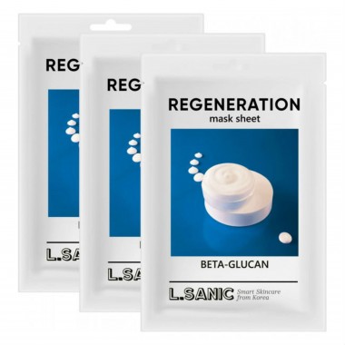 Восстанавливающая тканевая маска с бета-глюканом, 3 шт — Beta-Glucan Regeneration Mask Sheet