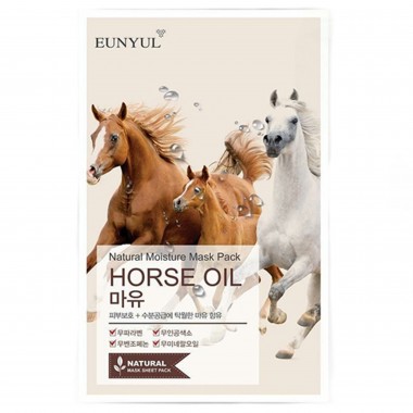Маска тканевая с лошадиным маслом, 22 мл — Natural Moisture Mask Pack Horse Oil