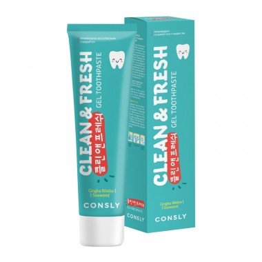 Гелевая зубная паста Clean&Fresh с экстрактами  гинкго билоба и морских водорослей, 105 г — Clean&Fresh Gingko Biloba & Seaweed Gel Toothpaste, 105 g