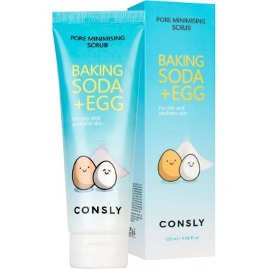 Скраб для лица с содой и яичным белком, 120 мл — Baking Soda & Egg Pore Minimising Scrub, 120 ml