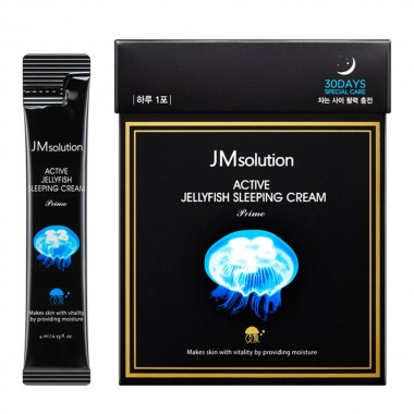 Ночная увлажняющая маска с экстрактом медузы 4 мл*30 шт — JMsolution Active Jellyfish Sleeping Cream Prime, 4 ml*30 ea