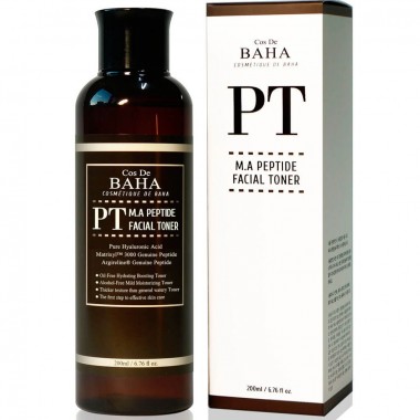 Пептидный тонер с матриксилом и аргирелином, 200 мл — Cos de Baha M.A Peptide Facial Toner (PT), 200 ml