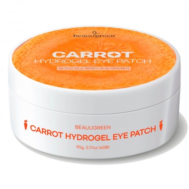 Антиоксидантные гидрогелевые патчи с морковью, 30 пар — BeauuGreen Carrot Eye Patch, 30pair /Medium Type /