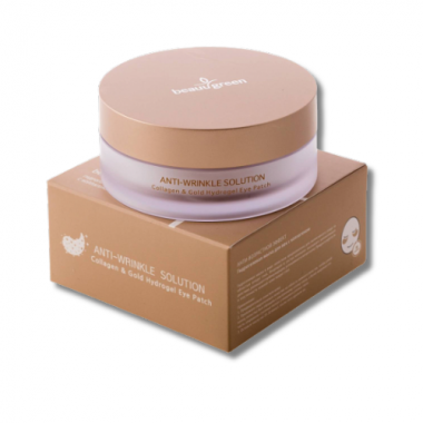 Патчи с коллагеном и золотом увеличенного размера, 30 пар — BeauuGreen Collagen&Gold Hydrogel Eye Patch /Big Type, 30 pair