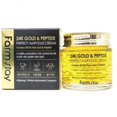 Ампульный крем с золотом и пептидами, 80 мл — 24K Gold & Peptide Perfect Ampoule Cream