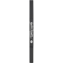 Автоматический карандаш для бровей со щёточкой, тон 01 - серо-чёрный