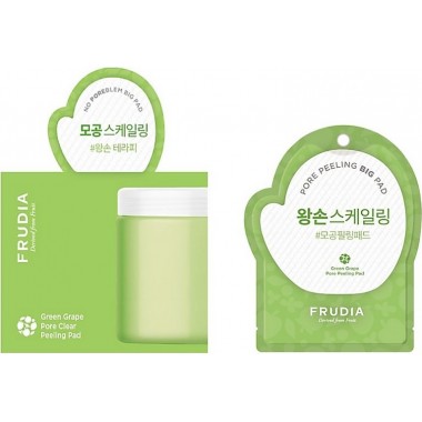 Пилинг-диски для лица с зеленым виноградом, 70 шт, 210 мл — Green Grape Pore Clear Peeling Pad