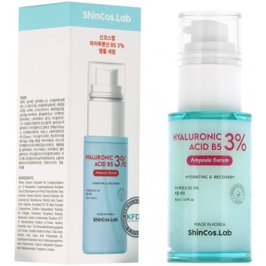 Увлажняющая сыворотка с гиалуроновой кислотой и пантенолом, 50 мл — Hyaluronic Acid B5 3% Ampoule Serum, 50 ml