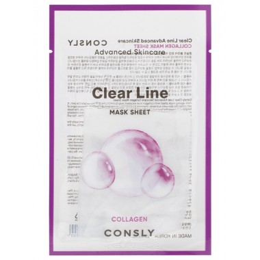Укрепляющая тканевая маска с коллагеном, 25мл — Clear Line Advanced Skincare Collagen Mask Sheet, 25 ml