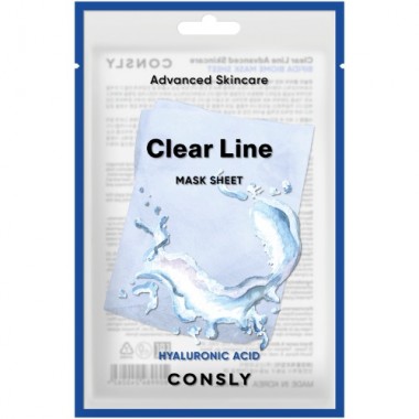 Глубоко увлажняющая тканевая маска с гиалуроновой кислотой, 25 мл — Clear Line Advanced Skincare Hyaluronic Acid Mask Sheet, 25 ml