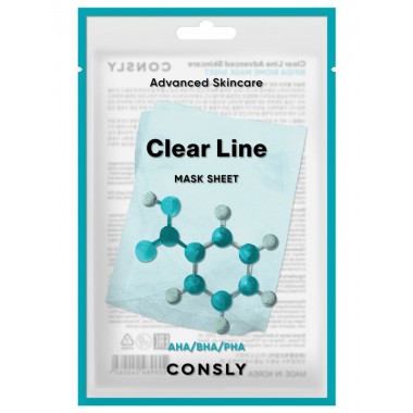 Выравнивающая тканевая маска с фруктовыми кислотами, 25 мл — Clear Line Advanced Skincare Fruit Acid Mask Sheet, 25 ml