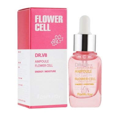 Ампульная сыворотка с экстрактами цветов, 30 мл —  DR-V8 Ampoule Solution Flower Cell, 30 ml