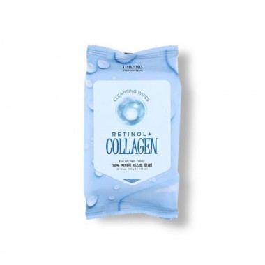 Мицеллярные салфетки с ретинолом и коллагеном, 30 шт — Retinol Collagen Cleansing Wipes, 30 pcs