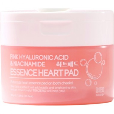 Выравнивающие пэды с ниацинамидом и экстрактом розы, 50 шт — Pink Hyaluronic Acid Niacinamide Essence Heart Pad, 50pads