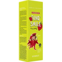 Детская  гелевая зубная паста DINO's SMILE c ксилитом и вкусом клубники, 60 г