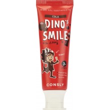 Детская  гелевая зубная паста DINO's SMILE c ксилитом и вкусом колы, 60 г