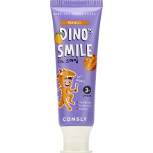 Детская  гелевая зубная паста DINO's SMILE c ксилитом и вкусом манго, 60 г