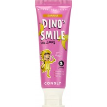 Детская  гелевая зубная паста DINO's SMILE c ксилитом и вкусом банана, 60 г