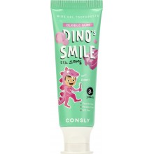 Детская  гелевая зубная паста DINO's SMILE c ксилитом и вкусом жвачки, 60 г