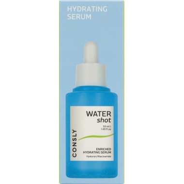 Увлажняющая сыворотка с гиалуроновой кислотой и ниацинамидом, 50мл, Consly — WATER SHOT Enriched Hydrating Hyaluronic and Niacinamide Serum, 50 ml