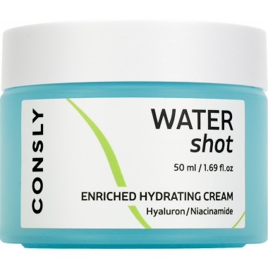 Увлажняющий крем с гиалуроновой кислотой и ниацинамидом, 50мл, Consly — WATER SHOT Enriched Hydrating Hyaluronic and Niacinamide Cream, 50 ml