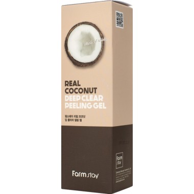 Гель-пилинг для лица отшелушивающий с кокосом, 100 мл —  Real Coconut Deep Clear Peeling Gel, 100 ml