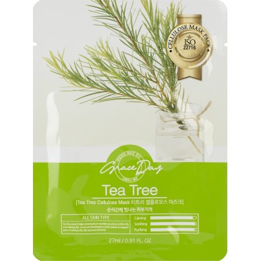 Маска тканевая с экстрактом чайного дерева, 27 мл — Tea Tree Cellulose Mask, 27 ml