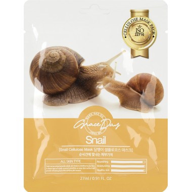 Маска тканевая с муцином улитки, 27 мл — Snail Cellulose Mask, 27 ml