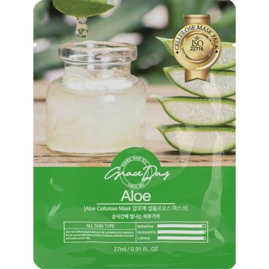 Маска тканевая с экстрактом алоэ, 27 мл — Aloe Cellulose Mask, 27 ml