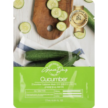 Маска тканевая с экстрактом огурца, 27 мл — Cucumber Cellulose Mask, 27 ml