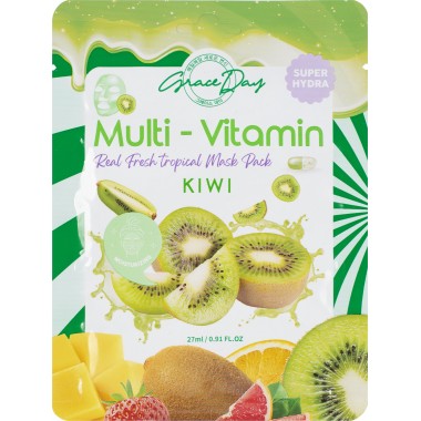 Маска тканевая с экстрактом киви, 27 мл — Multi-Vitamin Kiwi Mask Pack, 27 ml