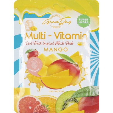 Маска тканевая с экстрактом манго, 27 мл — Multi-Vitamin Mango Mask Pack, 27 ml