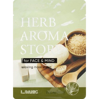 Тканевая маска с экстрактом эвкалипта и эффектом ароматерапии, 25 мл — Herb Aroma Story Eucalyptus Relaxing Mask Sheet, 25 ml