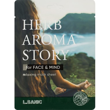 Тканевая маска с экстрактом кедра и эффектом ароматерапии, 25мл, L.Sanic — Herb Aroma Story Cedar Relaxing Mask Sheet, 25 ml