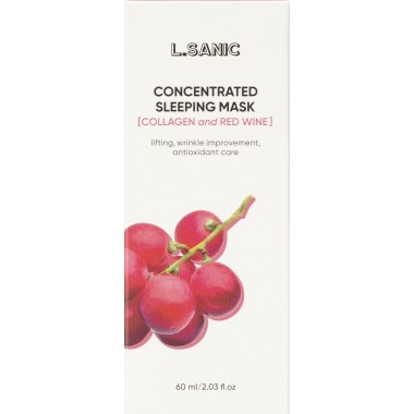 Маска ночная с коллагеном и красным вином, 60 мл — Collagen & Red Wine Concentrated Sleeping Mask, 60 ml