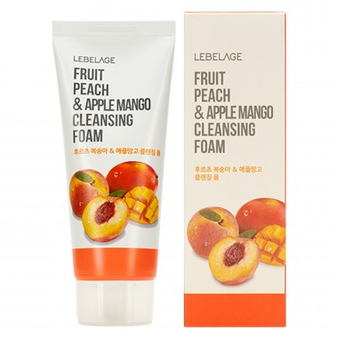 Смягчающая пенка для умывания с экстрактами персика и манго, 100 мл — Fruit Peach&Apple Mango Cleansing Foam, 100 ml
