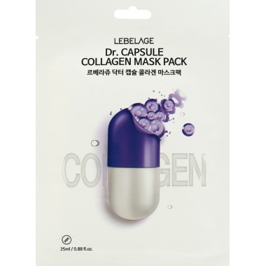 Тканевая маска с  гидролизованным коллагеном, 25 мл — Dr. Capsule Collagen Mask Pack, 25 ml