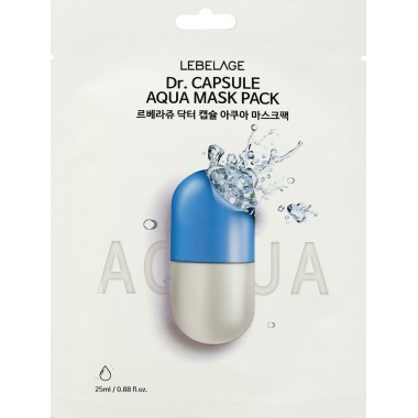 Тканевая маска с  гиалуроновой кислотой, 25 мл — Dr. Capsule Aqua Mask Pack, 25 ml