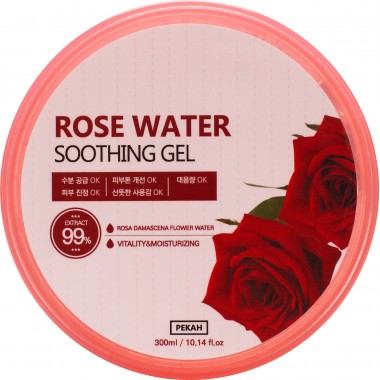 Универсальный гель для лица и тела с цветочной розовой водой, 300 мл — Rose Water Soothing Gel, 300 ml