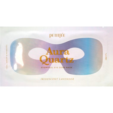 Гидрогелевая маска для области вокруг  глаз с жемчужной пудрой, 9 г — Aura Quartz Hydrogel Eye Zone Mask Iridescent Lavender, 9 g