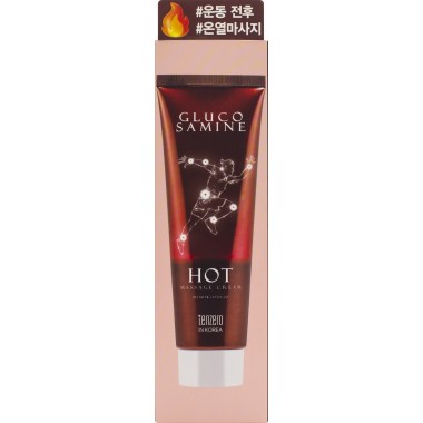 Разогревающий массажный крем с глюкозамином,140 мл — Glucosamine Hot Massage Cream, 140 ml