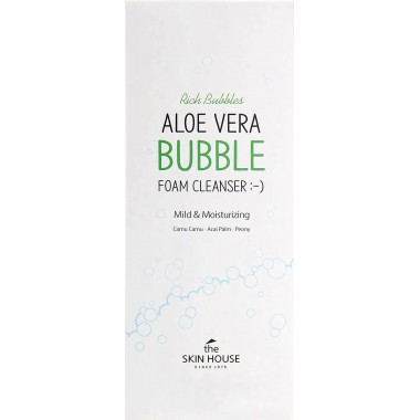 Пенка для умывания с экстрактом алоэ, 300 мл — Aloe Vera Bubble Foam Cleanser, 300 ml