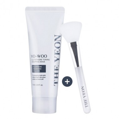 Маска-пленка выравнивающая тон кожи + кисть, 70 мл — Yo-woo glutathione toning wrapping mask