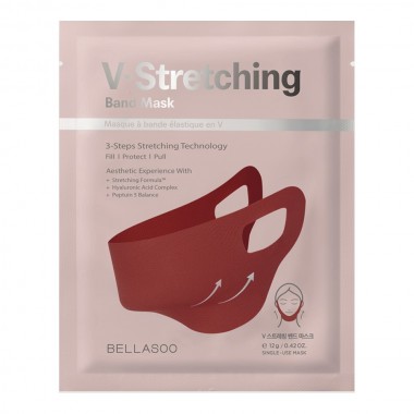 Лифтинг-маска моделирующая для овала лица, 12 г — Bellasoo mask v-stretching band