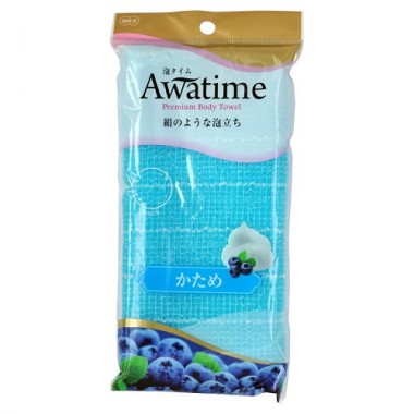 Мочалка для тела жёсткая (голубая) — Awa Time Body Towel Katame